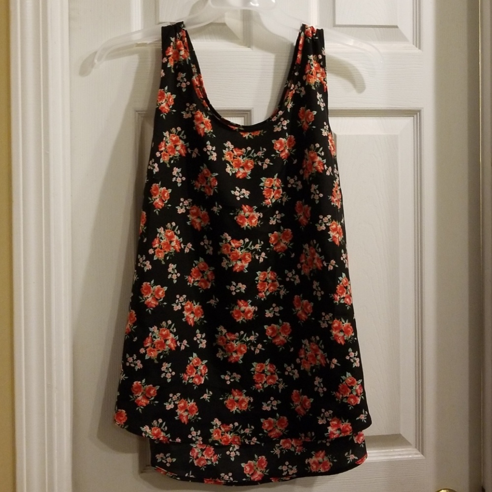 2X Black Sleeveless Blouse